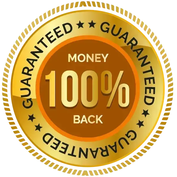 100% Money Back Guarantee Seal